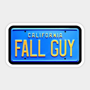 Fall Guy License Plate Sticker